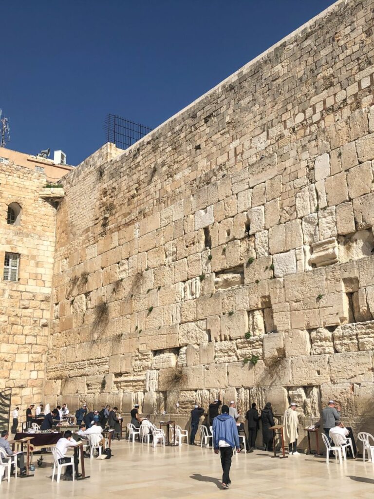 Jewish praying at the Wailing Wall
